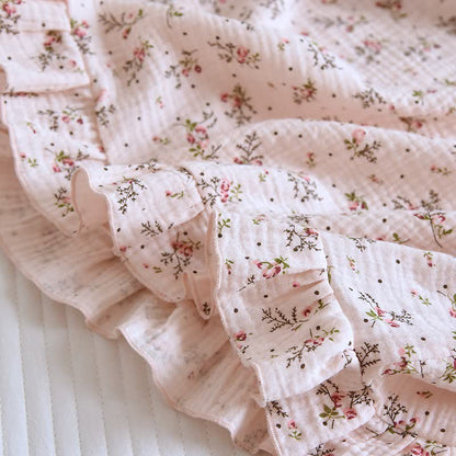 Ownkoti Dainty Floral Ruffle Collar Cotton Muslin Nightgown - image 5