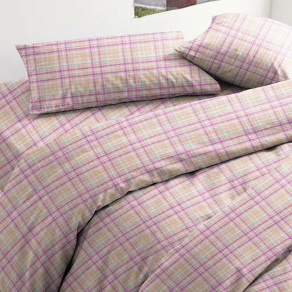 Ownkoti Soft Purple Plaid Twin XL Dorm Bedding Set - image 3