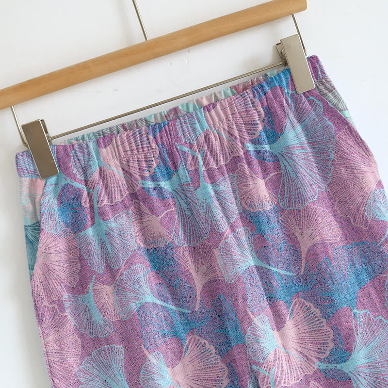 Ownkoti Dreamy Ginkgo Leaf Cami Loungewear Set - image 3