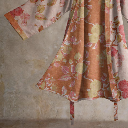 Ownkoti Botanical Pomegranate Print Cotton Kimono Robe - image 9