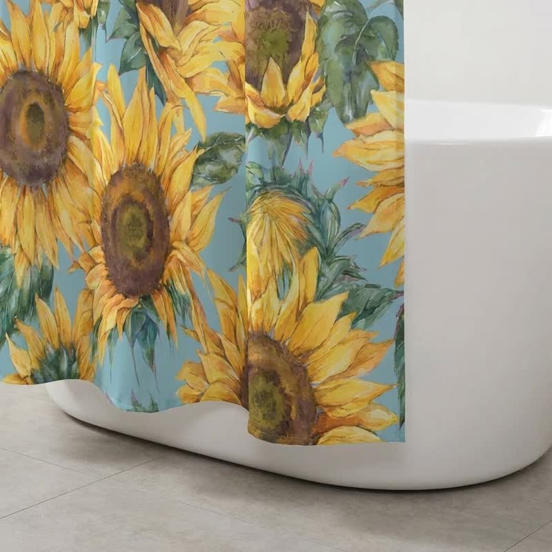 Ownkoti Nordic Sunflower Waterproof Shower Curtain - image 3