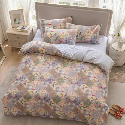 Ownkoti  Garden Patchwork Floral Cotton Bedding Set - image 2