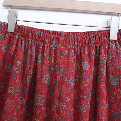 Ownkoti Plus Size Floral Cropped Capris Pants Loungewear  - image 6