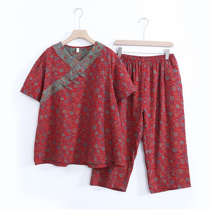 Ownkoti Plus Size Floral Cropped Capris Pants Loungewear  - image 3
