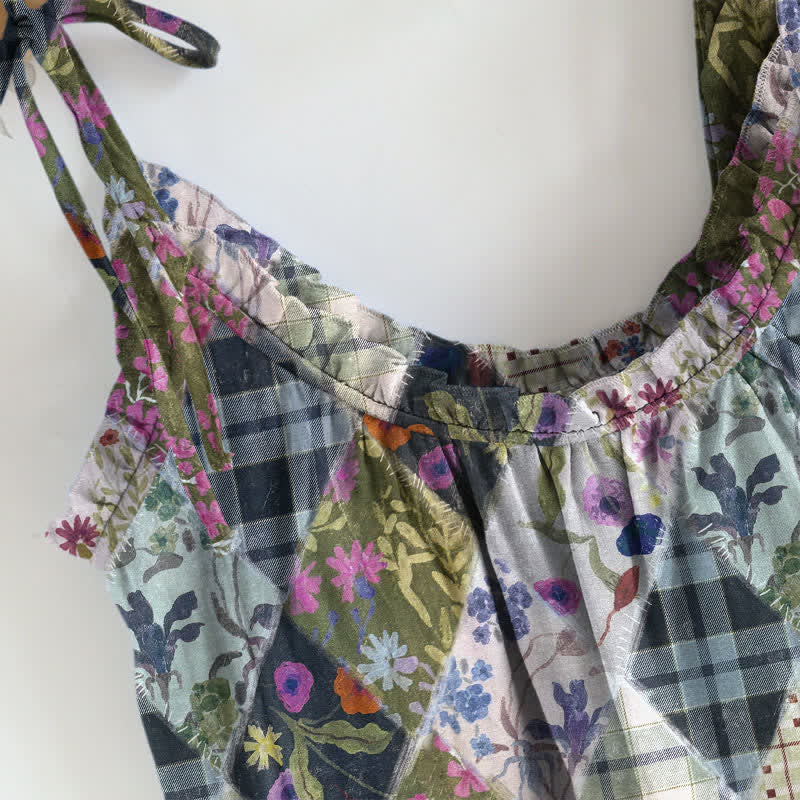 Ownkoti Vintage Floral Patchwork Cami Loungewear Set - image 1