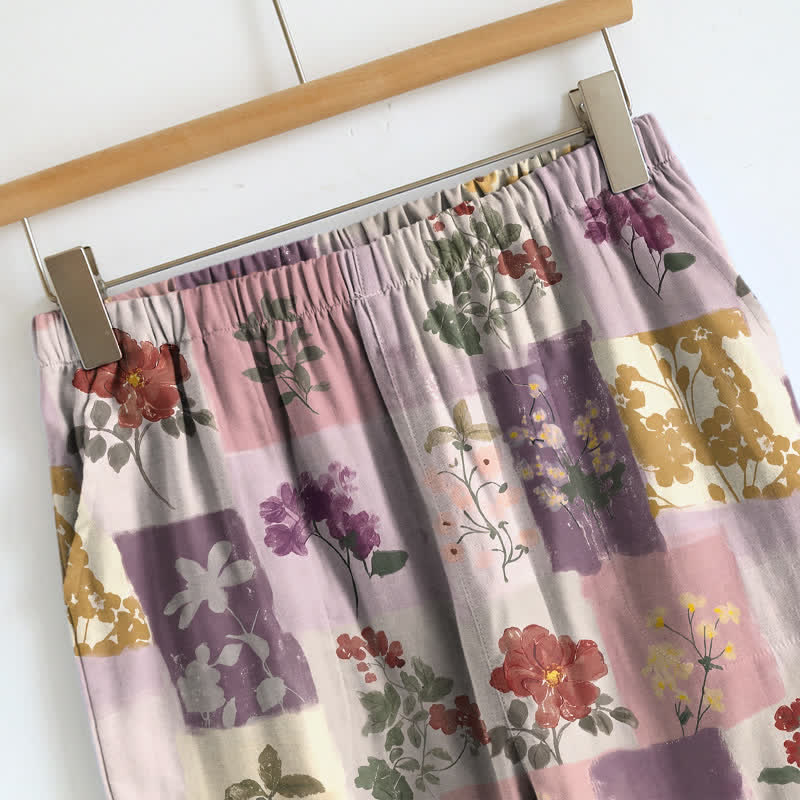 Ownkoti Pastel Floral Patchwork Cami Loungewear Set - image 3