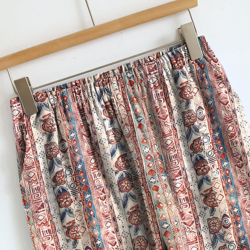Ownkoti Bohemian Floral Stripe Cami Loungewear Set - image 4