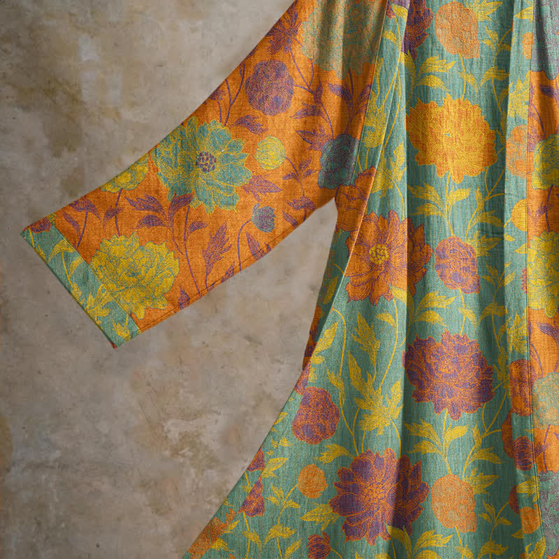 Ownkoti Vintage Floral Cotton Robe - image 3