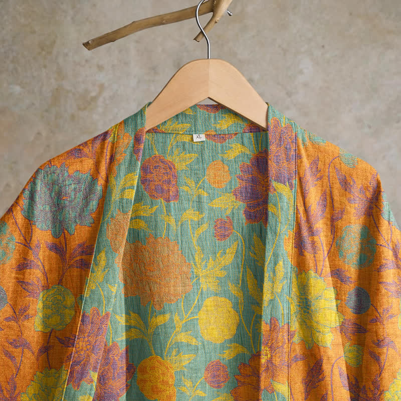 Ownkoti Vintage Floral Cotton Robe - image 2