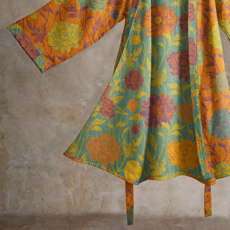 Ownkoti Vintage Floral Cotton Robe - image 4