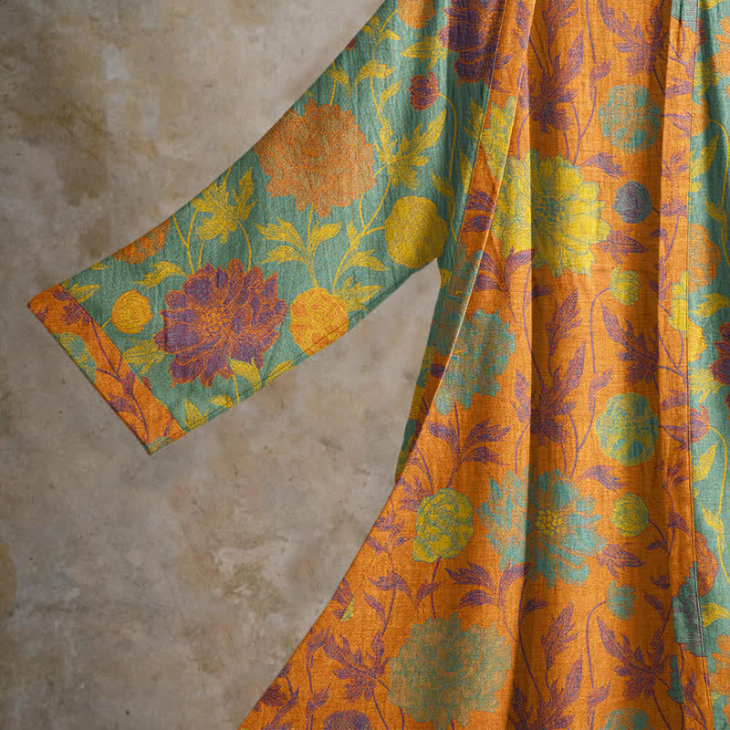 Ownkoti Vintage Floral Cotton Robe - image 8