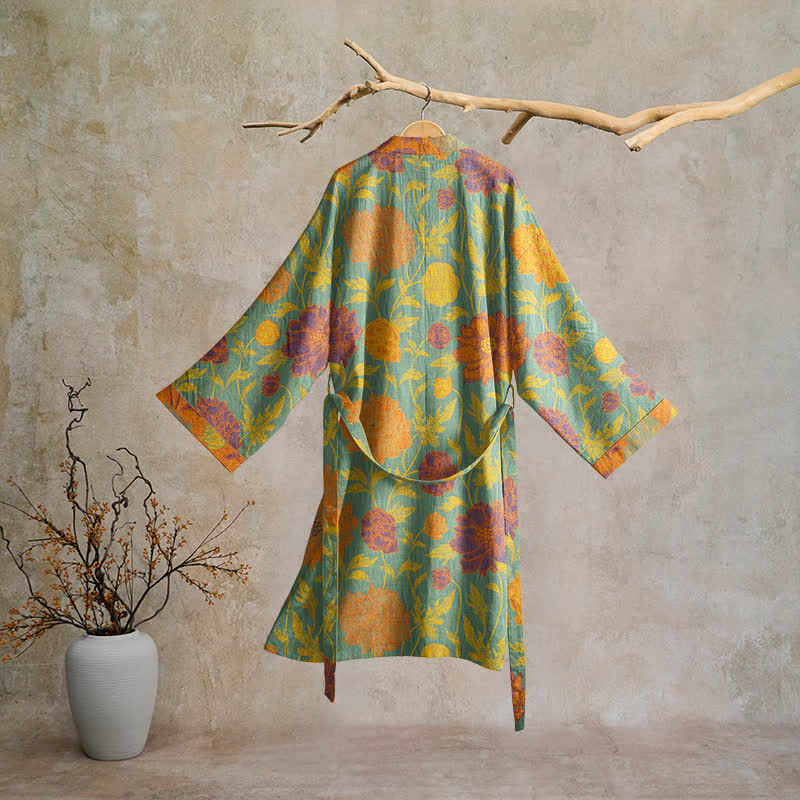 Ownkoti Vintage Floral Cotton Robe - image 6