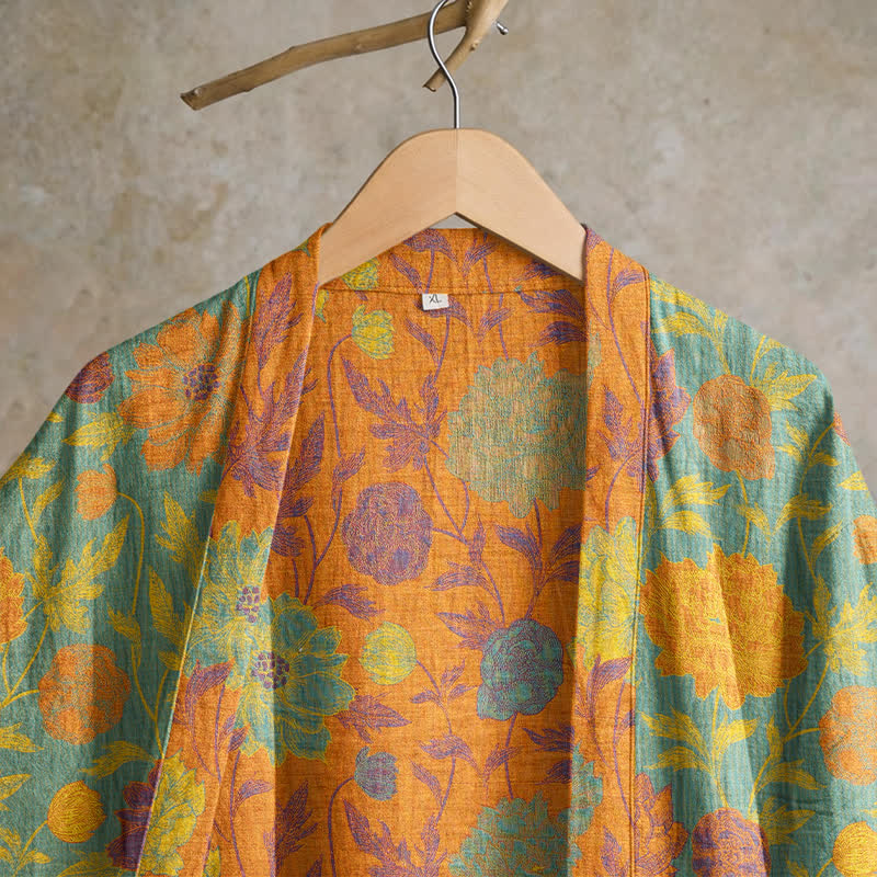 Ownkoti Vintage Floral Cotton Robe - image 7