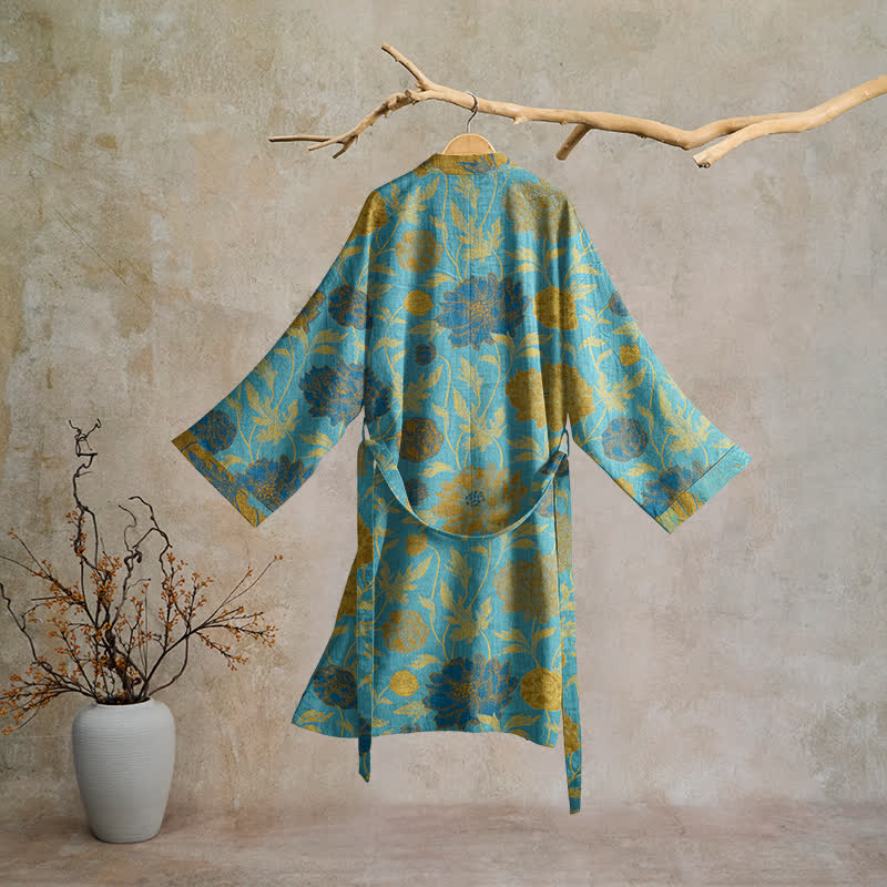 Ownkoti Vintage Floral Cotton Robe - image 11