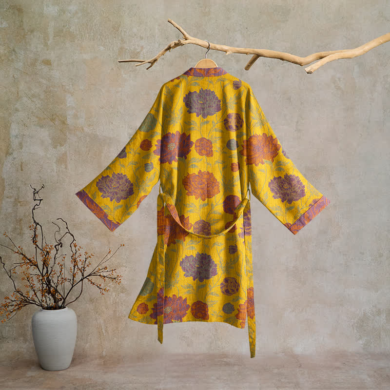 Ownkoti Vintage Floral Cotton Robe - image 21