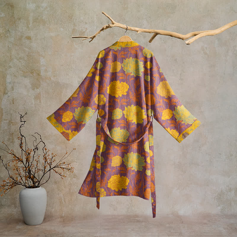 Ownkoti Vintage Floral Cotton Robe - image 26