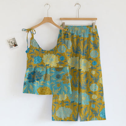Ownkoti Retro Peony Cotton Cami Loungewear Set - image 13