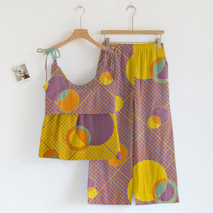 Ownkoti Abstract Circle Camisole Pajama Set - image 1