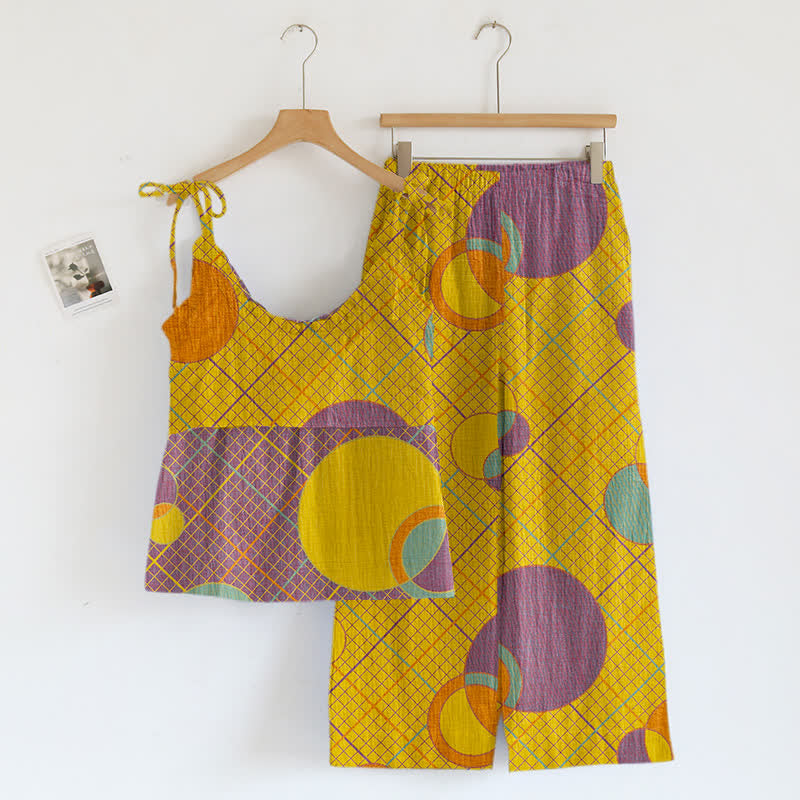Ownkoti Abstract Circle Camisole Pajama Set - image 5