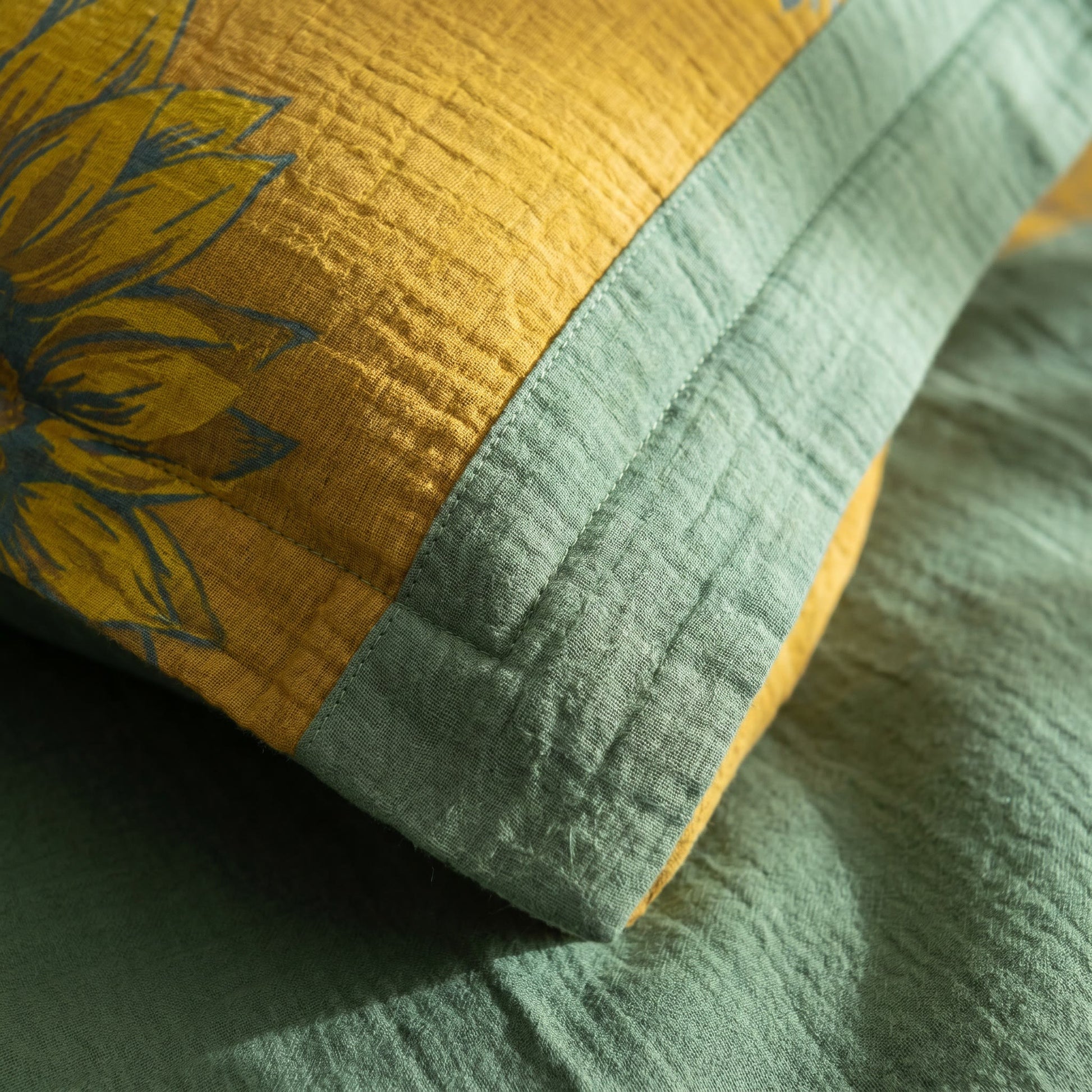 Ownkoti Vintage Sunflower Cotton Gauze Bedding Set - image 25