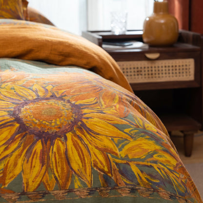 Ownkoti Vintage Sunflower Cotton Gauze Bedding Set - image 6