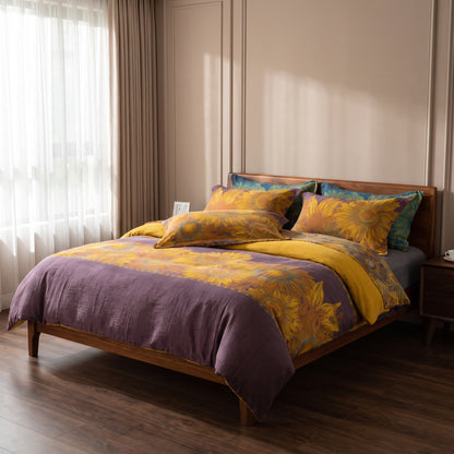 Ownkoti Vintage Sunflower Cotton Gauze Bedding Set - image 11