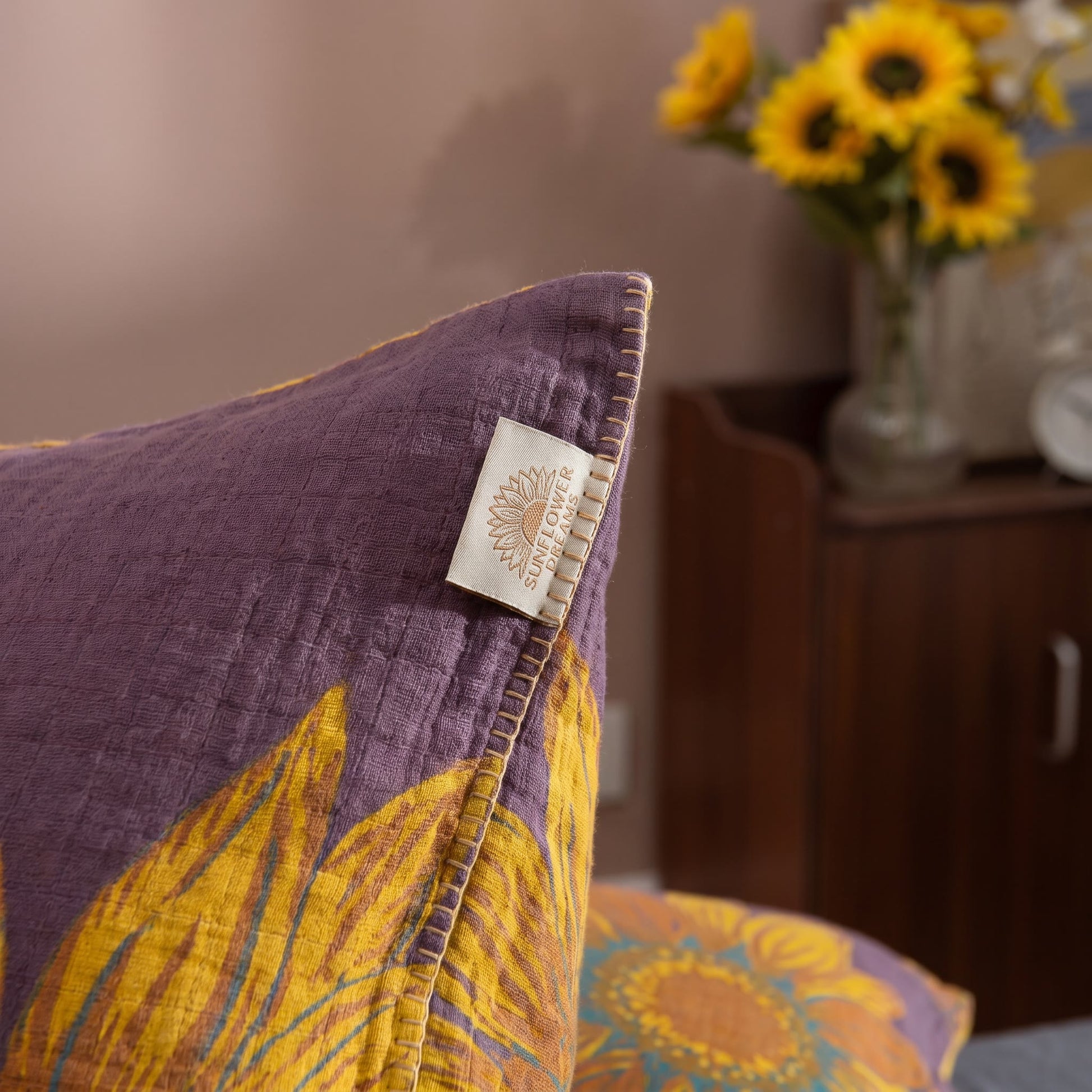 Ownkoti Vintage Sunflower Cotton Gauze Bedding Set - image 16