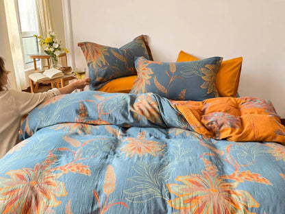 Ownkoti Vintage Floral Cotton Gauze Bedding Set - image 3