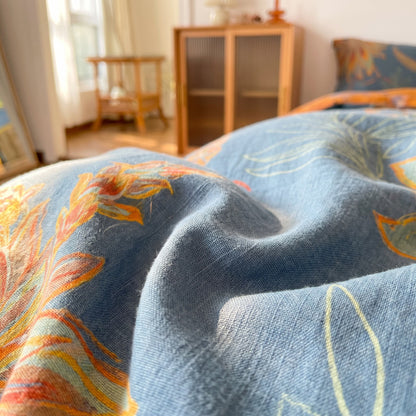Ownkoti Vintage Floral Cotton Gauze Bedding Set - image 5