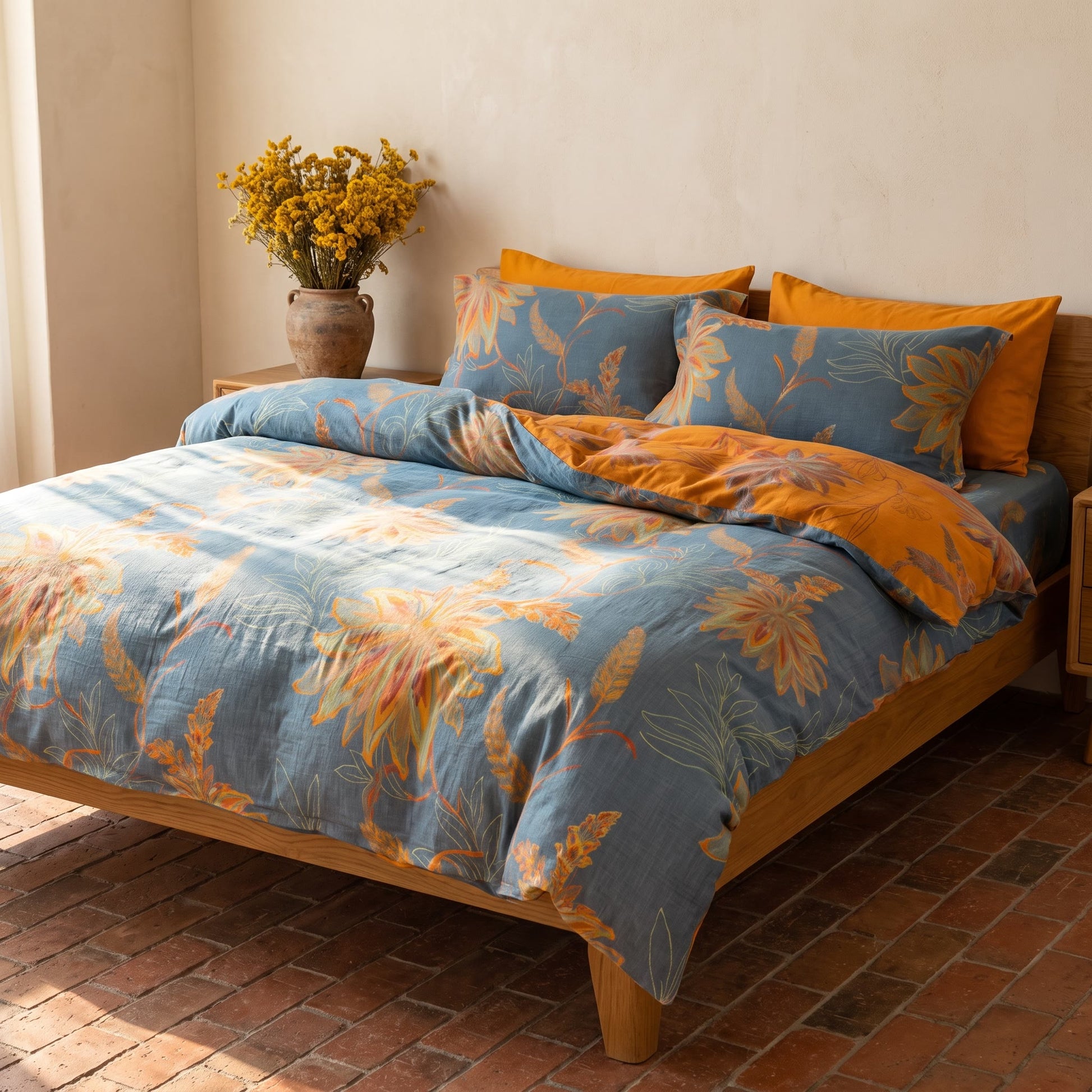 Ownkoti Vintage Floral Cotton Gauze Bedding Set - image 1