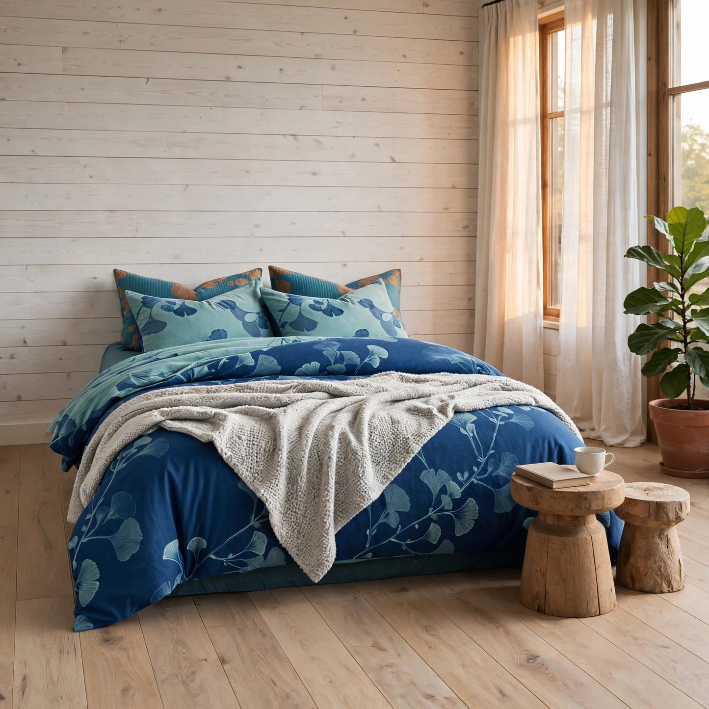 Ownkoti Vintage Ginkgo Leaf Cotton Bedding Set - image 3