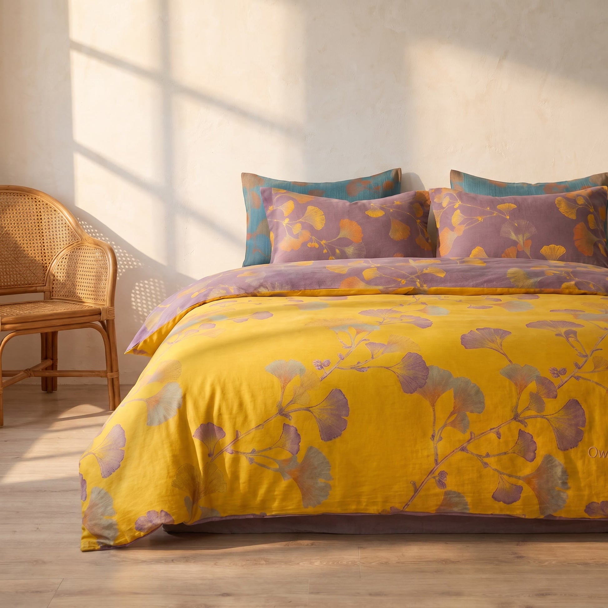 Ownkoti Vintage Ginkgo Leaf Cotton Bedding Set - image 8