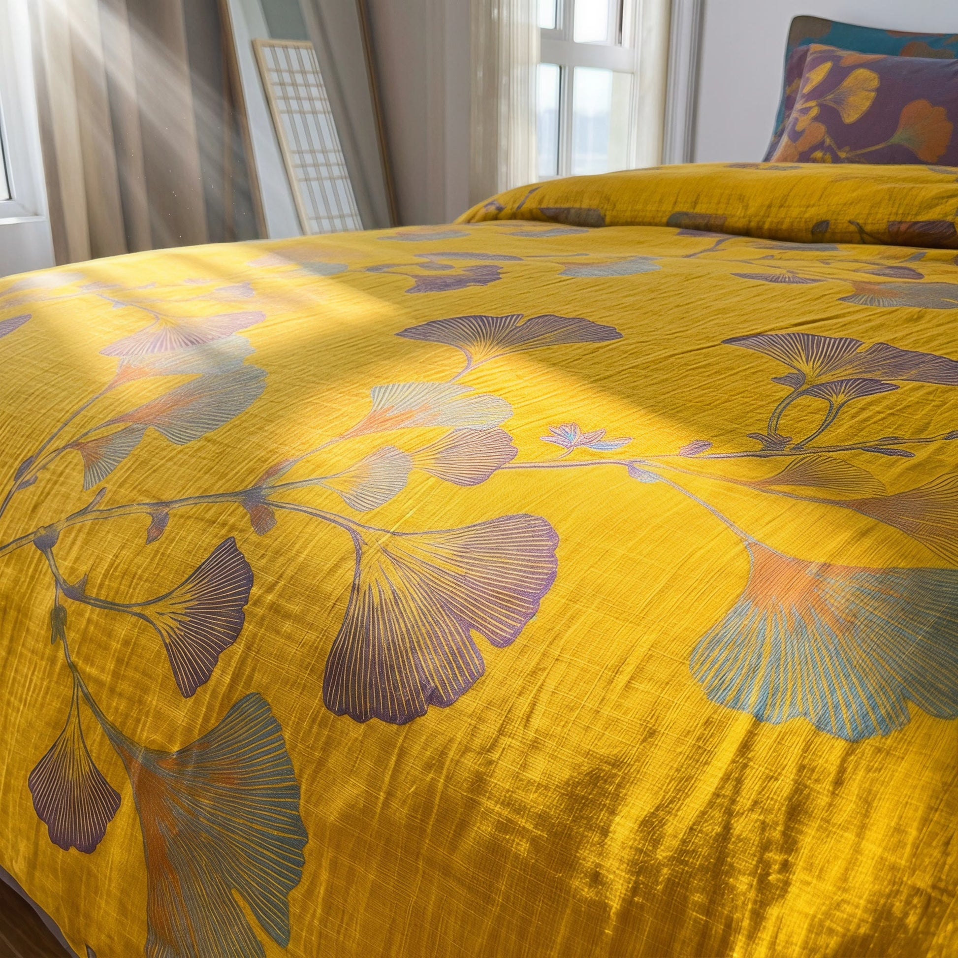 Ownkoti Vintage Ginkgo Leaf Cotton Bedding Set - image 12