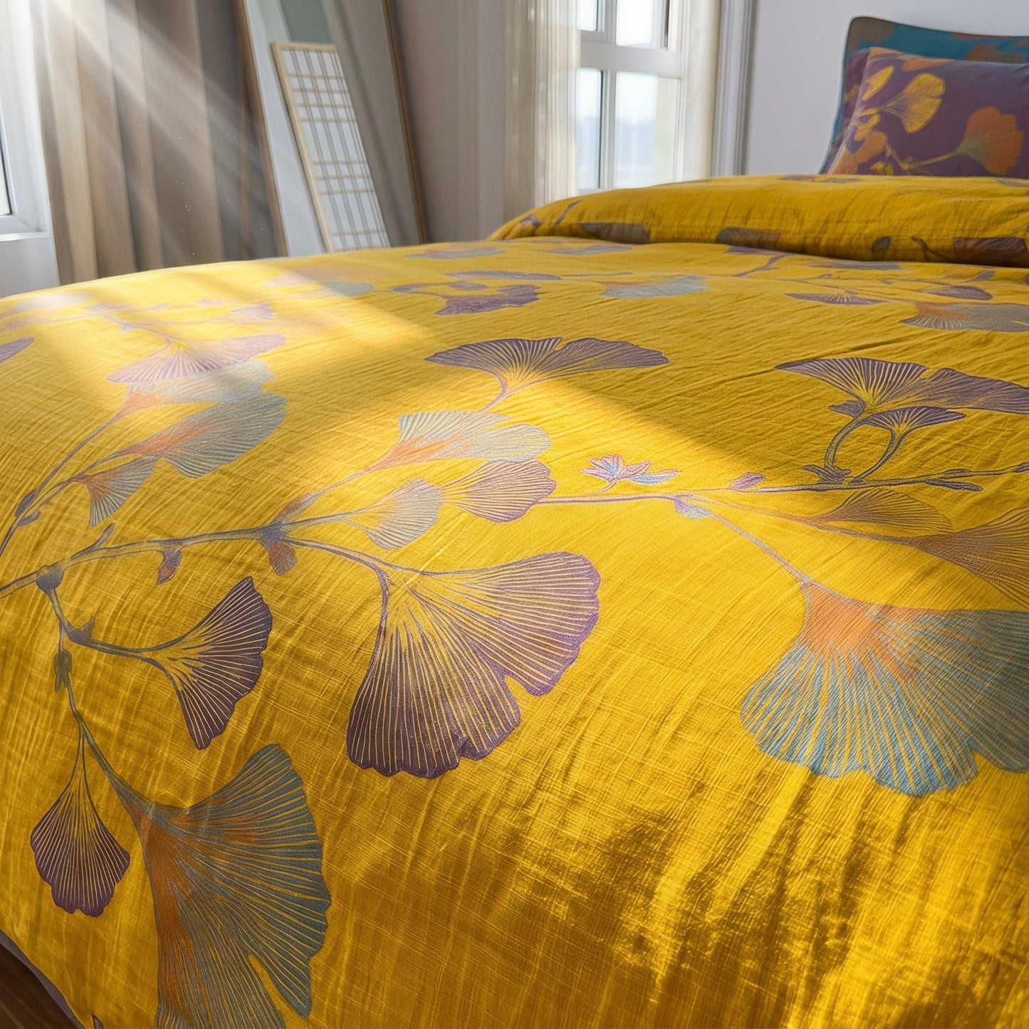 Ownkoti Vintage Ginkgo Leaf Cotton Bedding Set - image 12