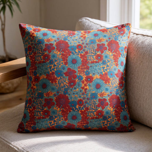 Ownkoti Vintage Floral Cotton Gauze Pillow - Green - Pillow - image 0