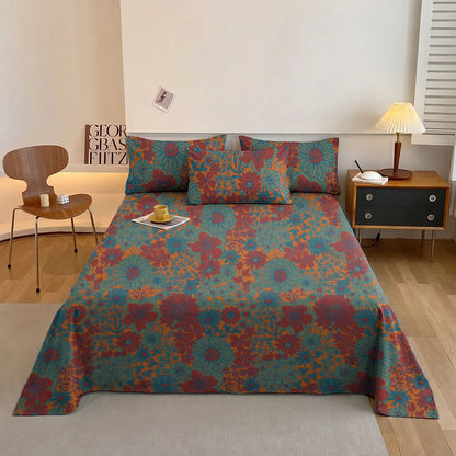 Ownkoti Retro Floral Cotton Gauze Bedding Set - Green - Bedspread - TwinXL - image 0