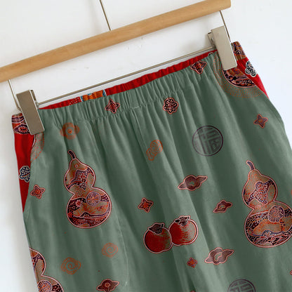 Ownkoti Lucky Gourd Print Cotton Pajama Set - image 5