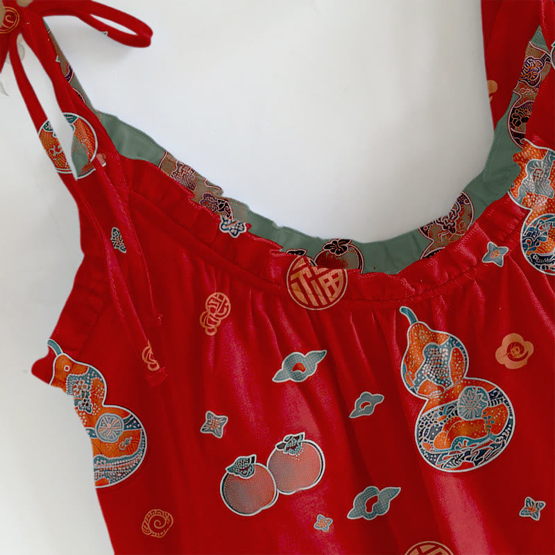 Ownkoti Lucky Gourd Print Cotton Pajama Set - image 1
