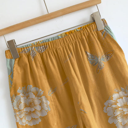Ownkoti Retro Peony Butterfly Cotton Loungewear Set - image 2