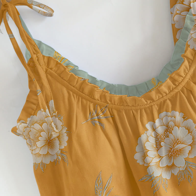 Ownkoti Retro Peony Butterfly Cotton Loungewear Set - image 1