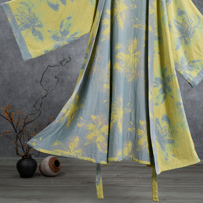 Ownkoti Azure Cotton Gauze Kimono Bathrobe  - image 4