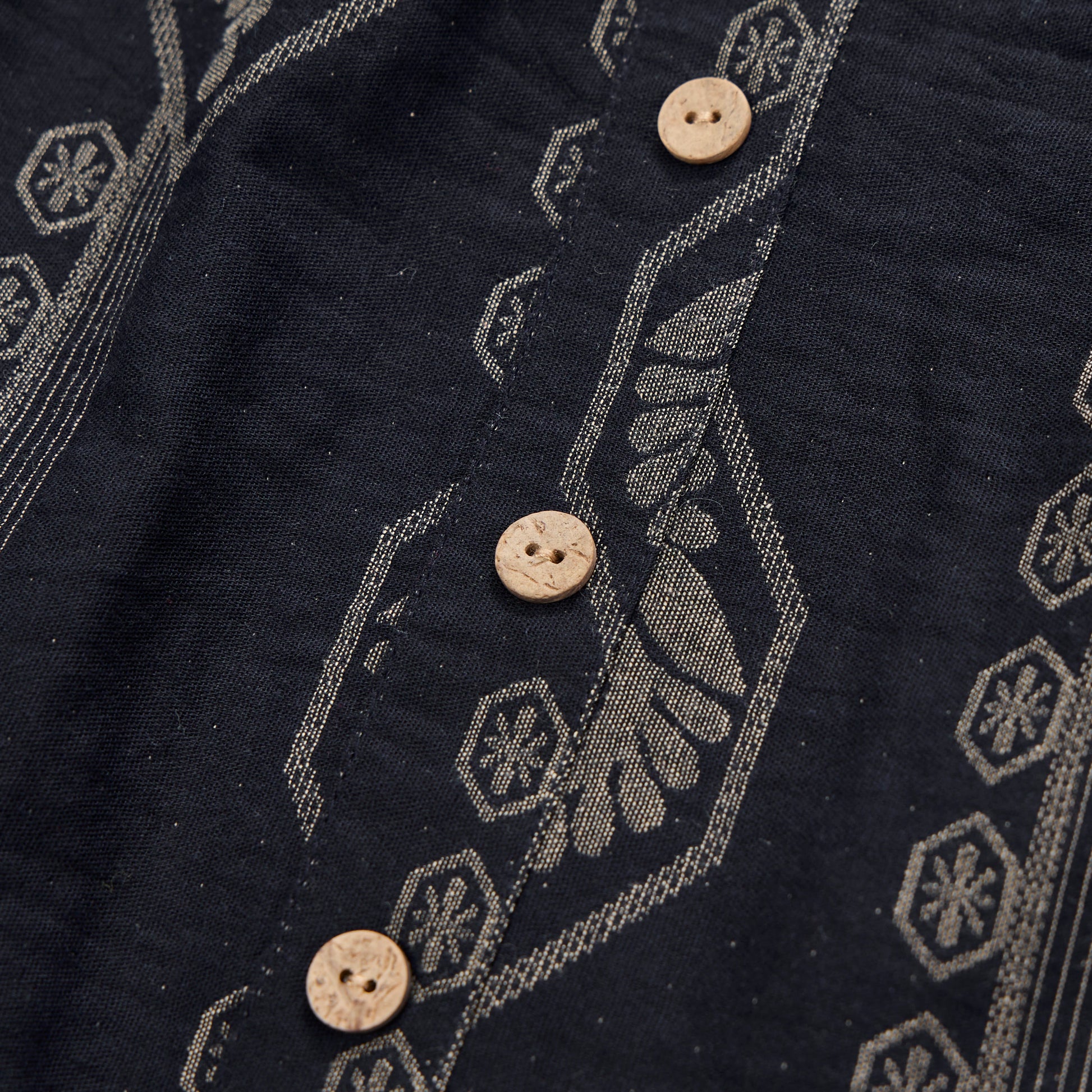 Ownkoti Vintage Navy Blue Geometric Cotton Nightdress - image 4