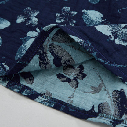 Ownkoti Retro Navy Blue Floral Cotton Tank Loungewear Set - image 4