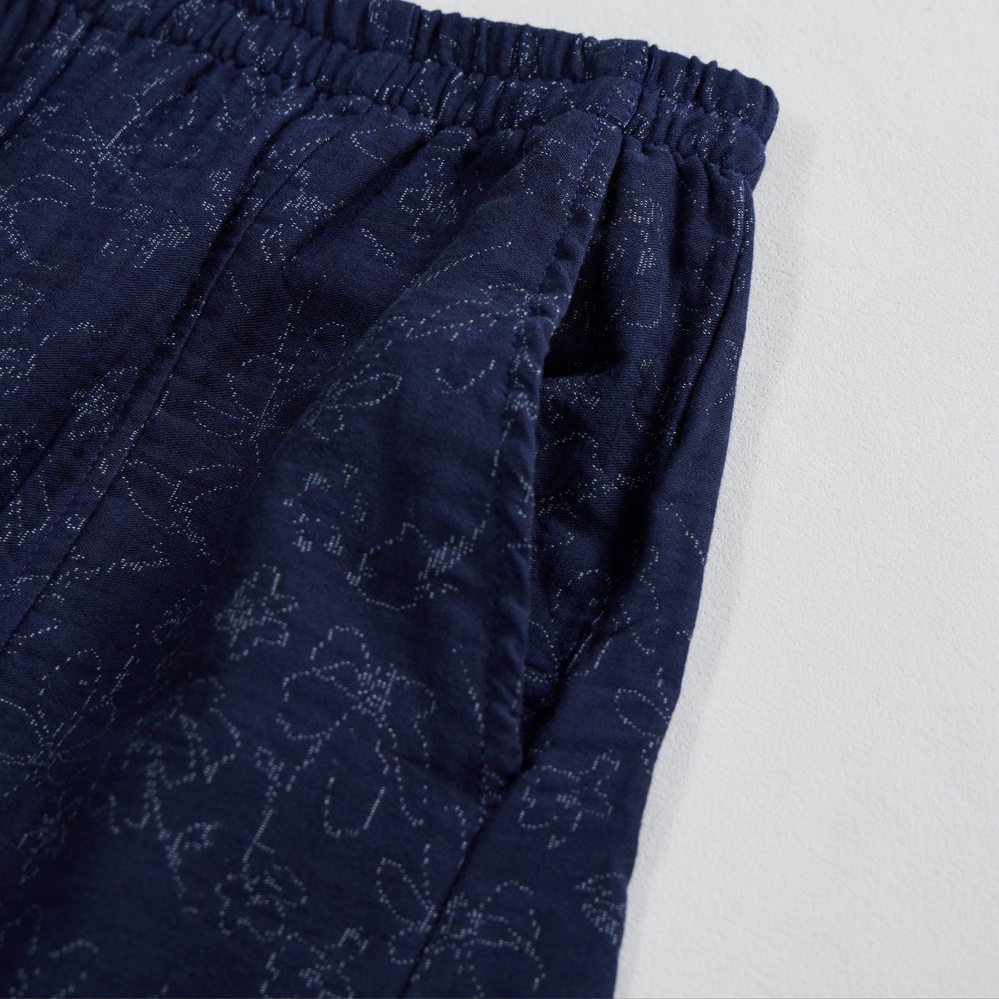 Ownkoti Retro Navy Blue Floral Cotton Tank Loungewear Set - image 7