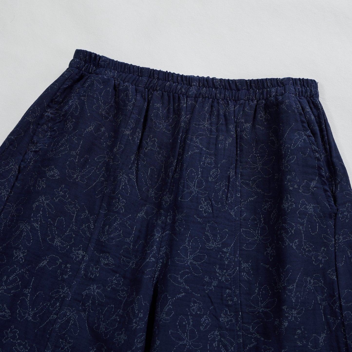 Ownkoti Retro Navy Blue Floral Cotton Tank Loungewear Set - image 6