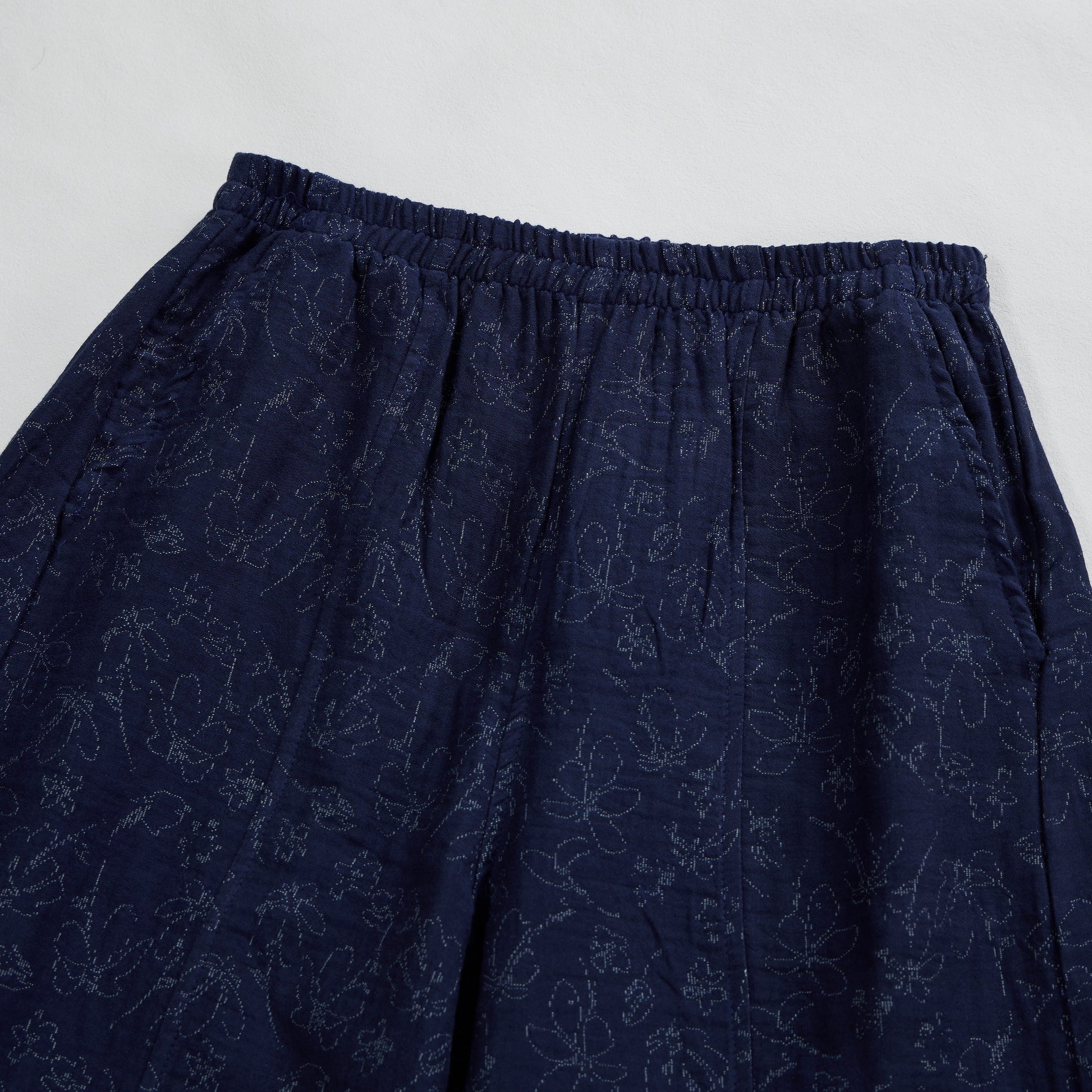 Ownkoti Retro Navy Blue Floral Cotton Tank Loungewear Set - image 6