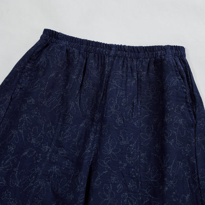 Ownkoti Retro Navy Blue Floral Cotton Tank Loungewear Set - image 6