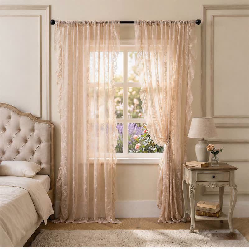 Ownkoti Ruffled Border Light Filtering Window Drape - image 4