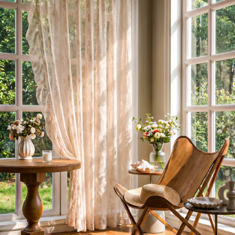Ownkoti Ruffled Border Light Filtering Window Drape - image 6