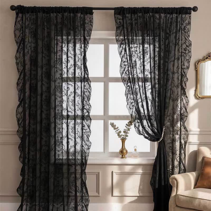 Ownkoti Ruffled Border Light Filtering Window Drape - image 15